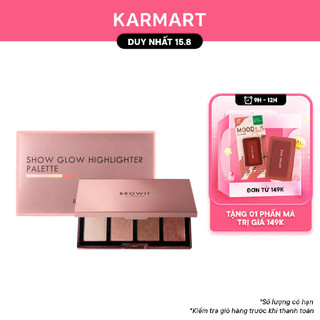 Bảng Phấn Bắt Sáng Browit Show Glow Highlighter Palette 4 g x 4 màu