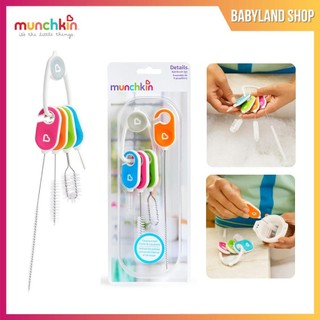 [Chính Hãng] Bộ 4 chổi vệ sinh phụ kiện bình sữa Munchkin - Cọ rửa ống hút Munchkin