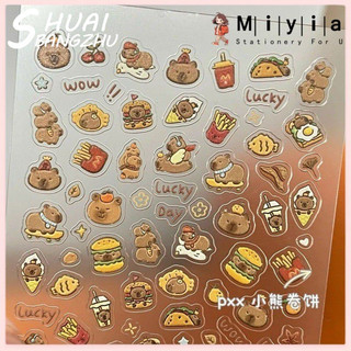 56 Cái/tờ Nhãn Dán Trang Trí PVC Hoạt Hình Capy Bara Dễ Thương miyia.vn