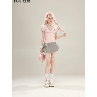 FANYIXIAO áo phông áo thun nữ croptop baby tee INS Phong cách thời trang Thể thao WCS2480LQC 35Z240830