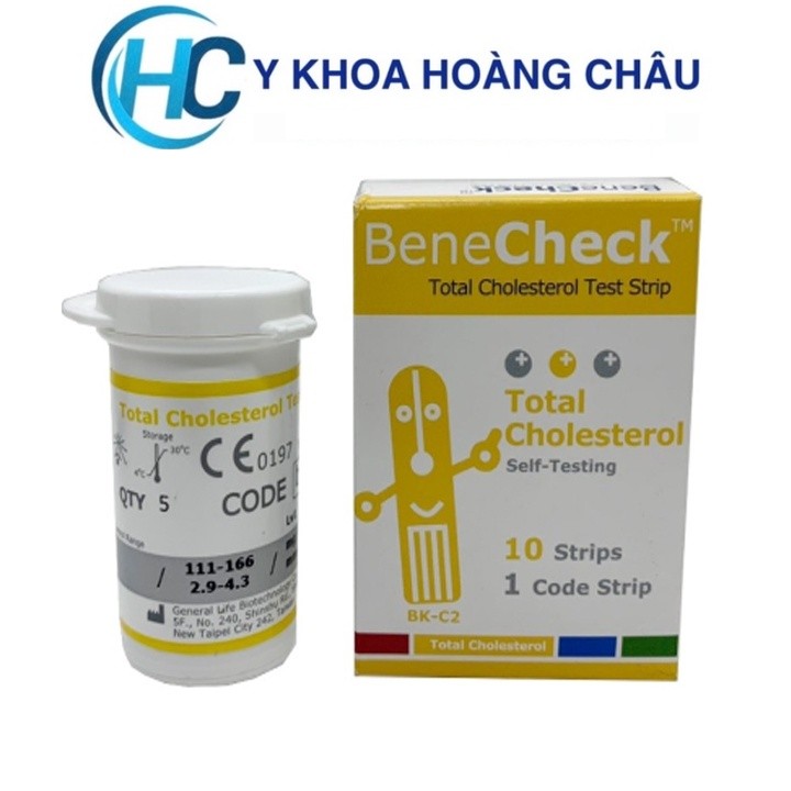 Que thử Cholesterol Benecheck 3 in 1 (10 que)