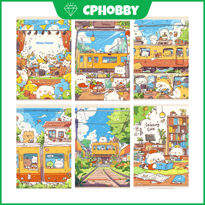 [Cp] Phim hoạt hình Gấu nhỏ đáng yêu Tranh kim cương 5d Full Diamond Hướng dẫn sử dụng Phòng khách D