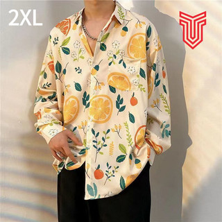 Áo sơ mi dài tay nam phong cách retro sơn dầu phong cách Instagram dáng rộng đẹp trai mùa thu