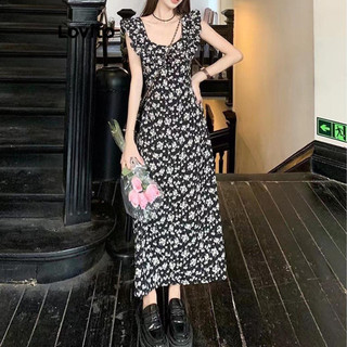 Đầm Lovito họa tiết hoa phong cách thường ngày cho nữ LNM71130