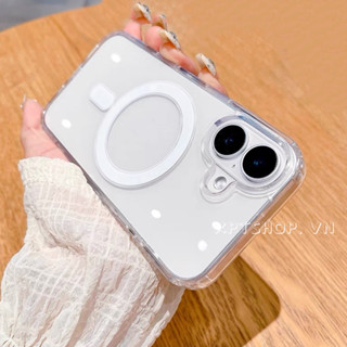 Ốp Điện Thoại Acrylic Từ Tính Trong Suốt Cho iPhone 16ProMax 16Pro 16Plus 15ProMax 14 13 12 11 Pro Max Bảo Vệ Toàn Diện Vỏ Bảo Vệ Chống Sốc