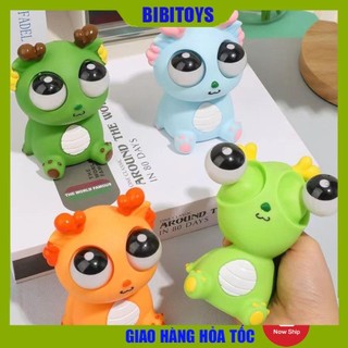 Đồ chơi giảm stress bóp mắt lòi, nắn bóp đàn hồi giảm căng thẳng hình chú rồng/ sâu xanh đáng yêu