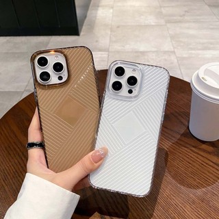 Ốp điện thoại trong suốt đơn giản sang trọng cho iPhone 16ProMax 15ProMax 15PRO Vỏ cứng chống sốc