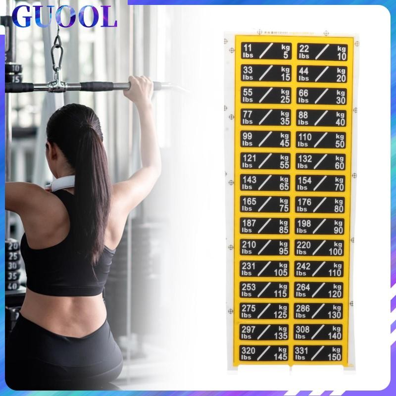 Nhãn dán trọng lượng GUOOL, Nhãn xếp cân, Nhãn dán số 11lbs đến 331Ibs cho