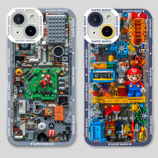  Ốp Lưng Trò Chơi Super Mario Bros Cho iPhone 17 16 15 14 13 12 11 Pro Max XR X XS Max 7 8 Plus SE 2020 Mini Khối Xây Dựng Silicon Chống Sốc Trong Suốt Mềm 