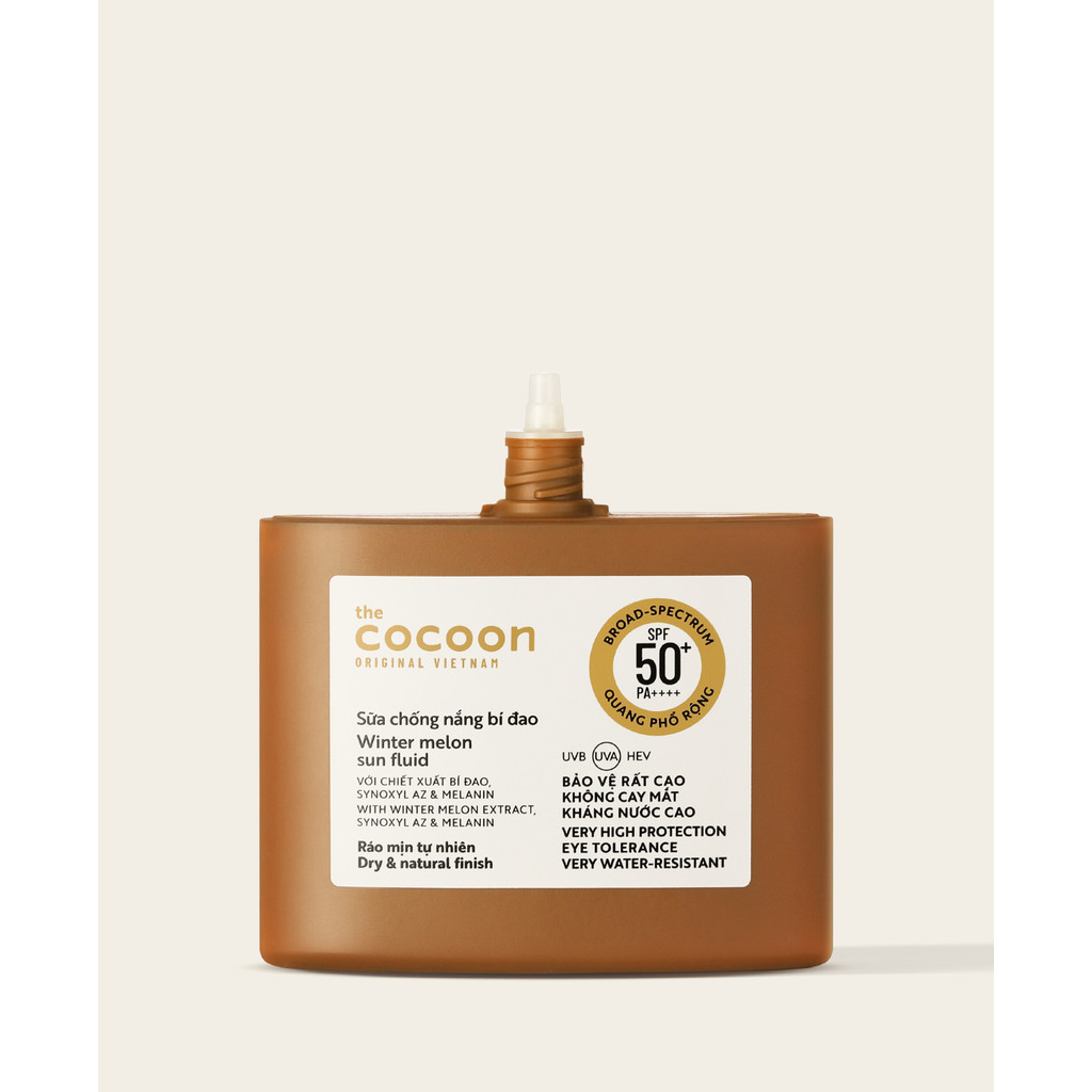 Sữa Chống Nắng Bí Đao Quang Phổ Rộng, Bảo Vệ Da Cocoon Water Melon Sun Fluid SPF 50+ PA++++ 50ml
