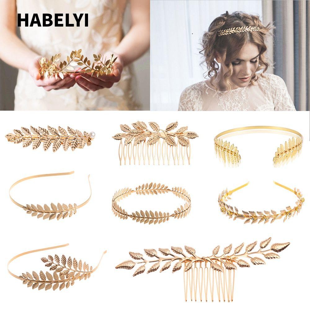 HABELYI Cài tóc hình chiếc lá nữ tính sành điệu