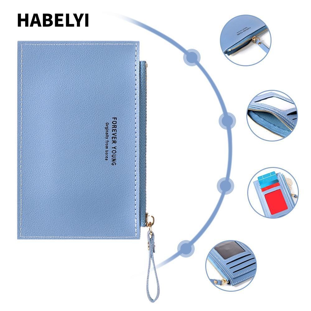 HABELYI ❈❈ Men's Short Purse Gift Credit Card Holder Mini Business Wallet PU Girls Ladies Women's Na