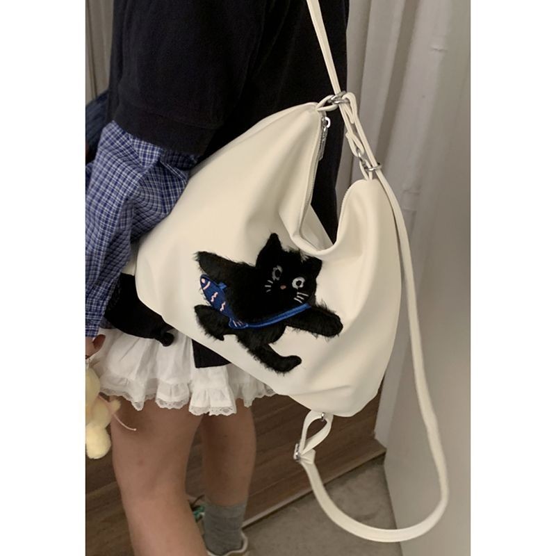 Nallcheer Túi đeo vai phù hợp thời trang Hàn Quốc túi tote phong cách ins dung tích lớn thời trang