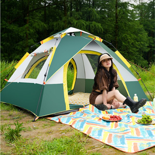 Lều Cắm Trại Du Lịch Dã Ngoại, Liều Phượt Tự Bung 4 đến 6 người Chống Thấm Nước Chống Muỗi Gấp Gọn Tiện Lợi