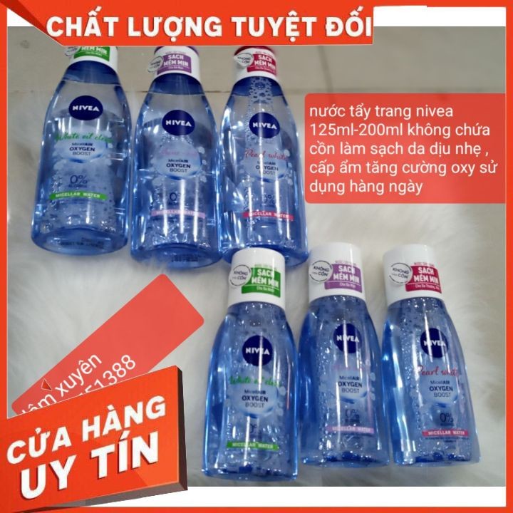 NƯỚC TẨY TRANG NIVEA KHÔNG CHỨA CỒN PHIÊN BẢN MỚI LÀM SẠCH DA KHÔNG CỒN DỊU NHẸ SỬ DỤNG HANG NGÀY