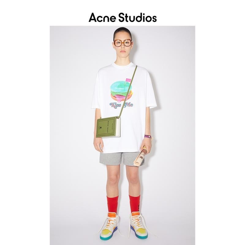 Áo Thun Acne Studio Cổ Tròn In Hình, Made from Cotton Nguyên Chất