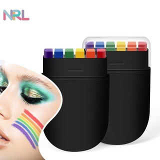 NRL 2 / 5 / 10PCs Rainbow Crayon Paint Rainbow Birthday Party Body Painting Sơn dầu Sơn mặt Sơn dầu [Mới]