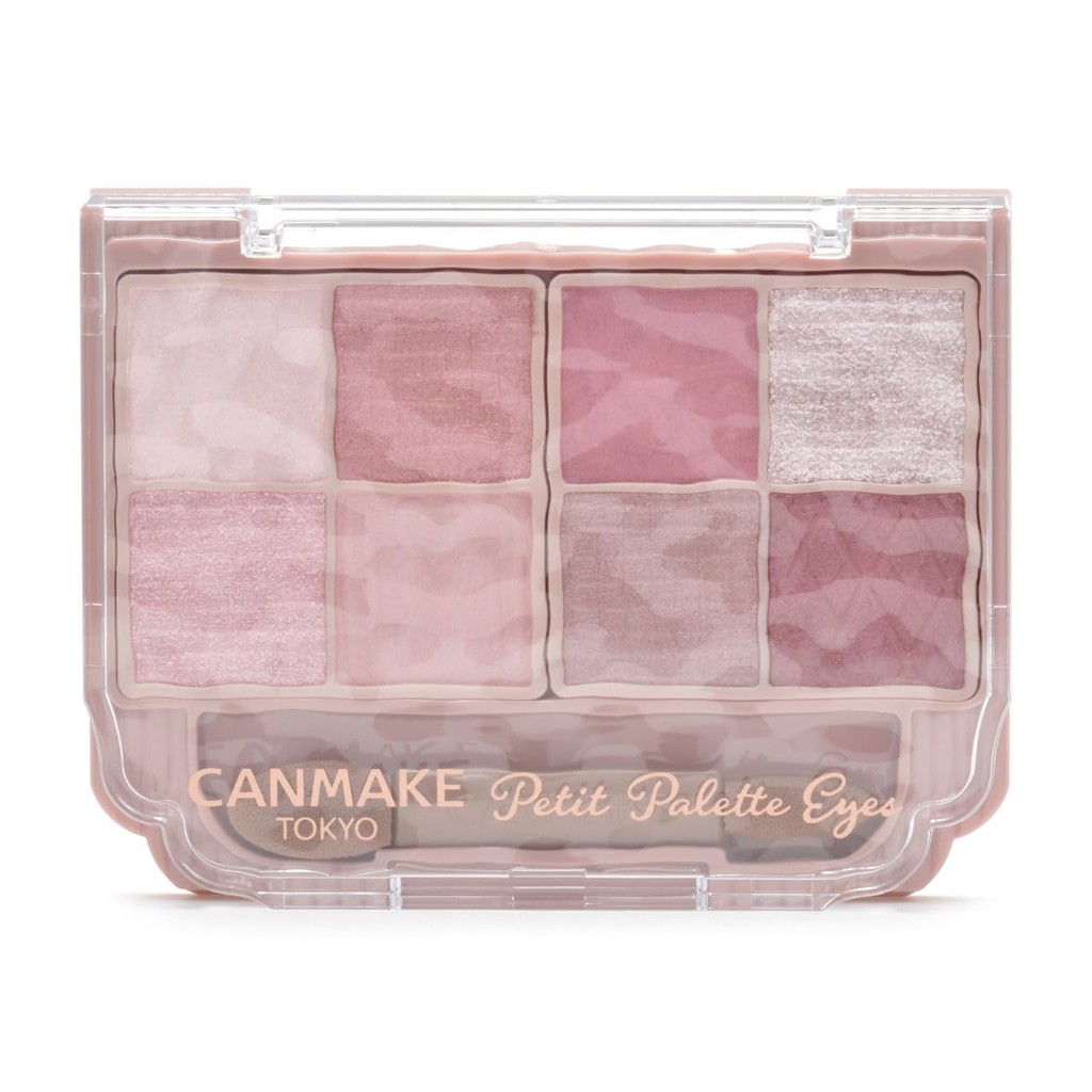 CANMAKE Petit Palette Eyes 03 Mignonne Ribbon 2.0g Bảng phấn mắt kèm cọ màu hồng
