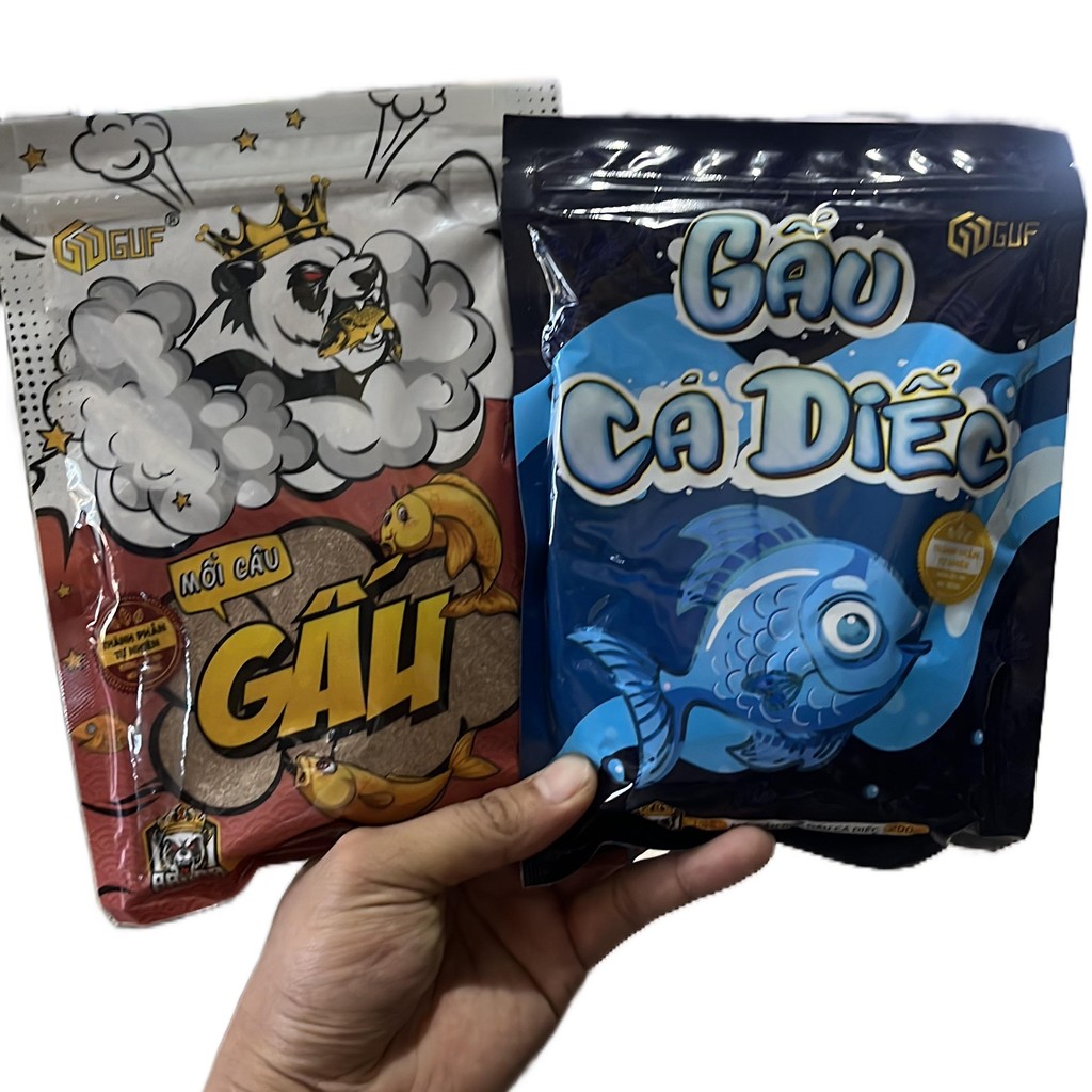 Mồi Câu GUF Gấu Vương - Chép-Diếc Đi Câu Fishing Câu Cá Bắt Cá, Bột Tôm, Bột Trùng, Ngũ Cốc