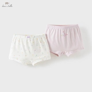 Dave Bella Trẻ Em 24M-13Y Bé Gái Thời Trang Ngọt Ngào Dễ Thương In Quần Lót Kháng Khuẩn Thoải Mái DB2236260-B