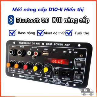  【Rẻ Mạch loa D10 bluetooth 5.0 hát Karaoke công suất lớn 120w  bao gồm đầy đủ phụ kiện  bộ khuếch đại âm thanh 