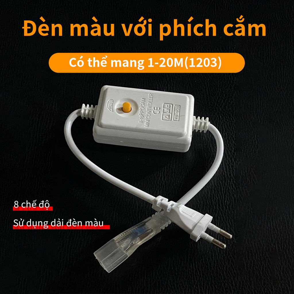 Đầu nối nguồn LED dây 220V Neon 360 độ, LED Neon 8x16mm, 5730, 5050, 2835