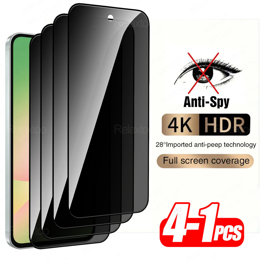 4-1 Chiếc Kính Cường Lực Riêng Tư Cho Samsung Galaxy A56 5G Phim Bảo Vệ Màn Hình Chống Nhìn Trộm Sam