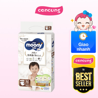 Tã dán Moony Natural size M 46 miếng - concung