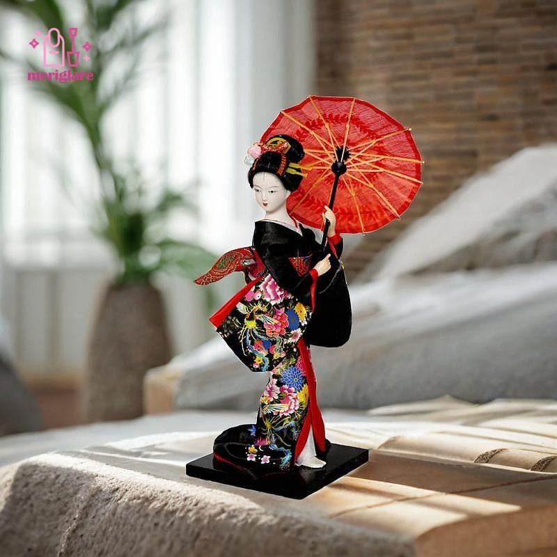 Nhật Bản Geisha kimono Búp bê trang trí 10 Inch Geisha Kim điêu khắc cho quán Bar