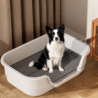  Bồn cầu huấn luyện thú cưng dung tích lớn - Khay bô cho chó có dây kéo bằng thép không gỉ & hàng rào nâng lên Chất liệu Pp dễ dàng làm sạch Nhà vệ sinh cho chó 