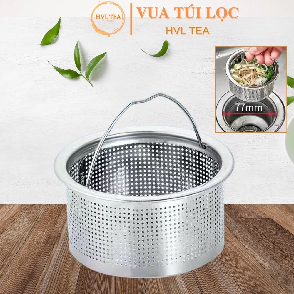 Giỏ lọc rác bồn rửa bát, lọc rác inox 304, hàng cao cấp - HVL TEA