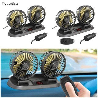Prasku Chung 12 / 24V Quạt Làm Mát Ô Tô Hai Đầu Nhiệt Độ Di Động Cảm Biến Ntc Quạt Xe Cho Xe Tải Sedan Bảng Điều Khiển Xe Tải