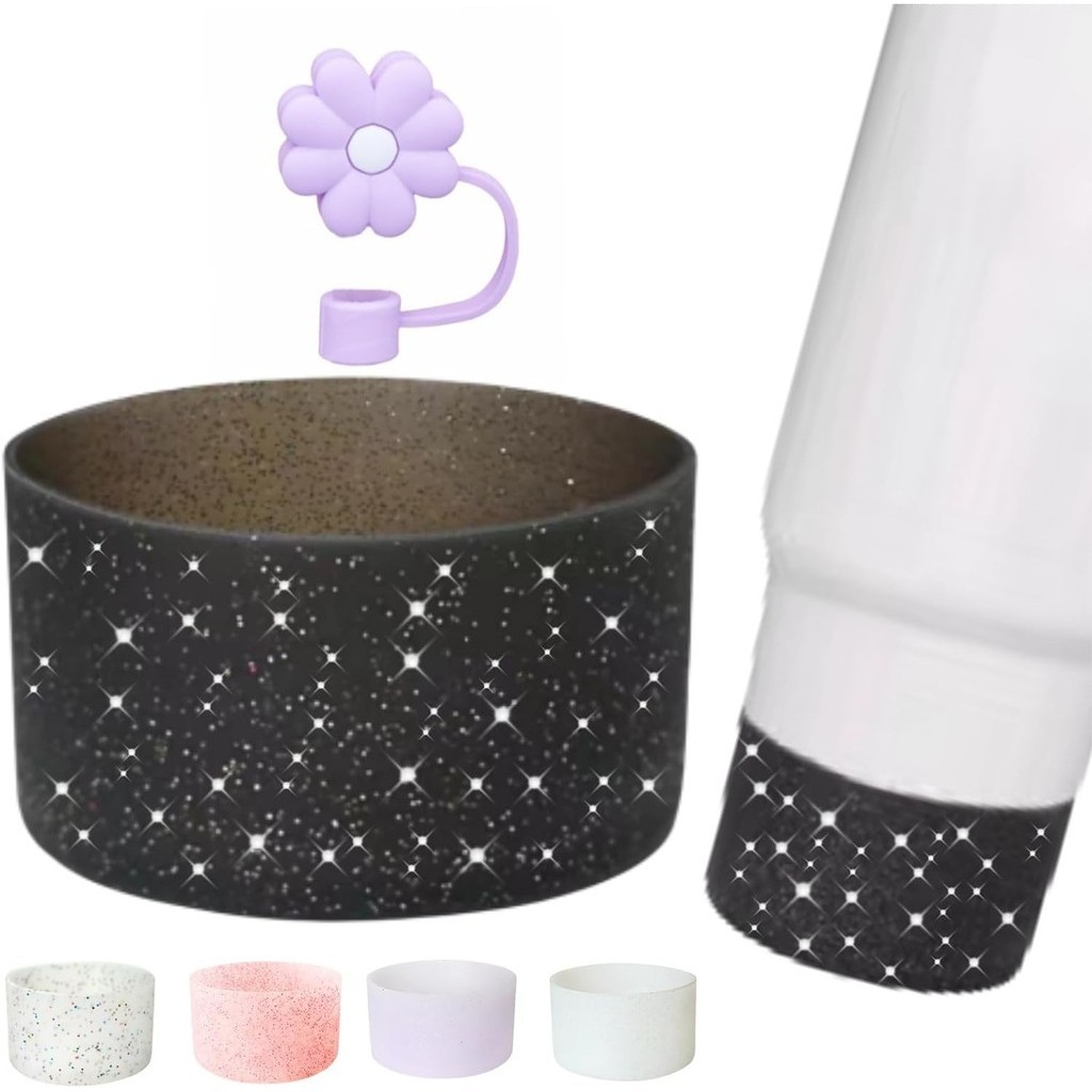 7.5cm Lấp Lánh Silicone Boot Cho Stanley Cup 30 / 40oz Tumbler Silicone Cup Bảo Vệ Boot Cho Stanley 