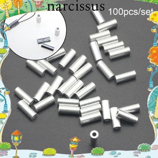 Narcis 100 Cái / lốc Dây Câu Ống Đầu Nối Nóng Nhôm Tròn Nhôm Đơn