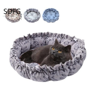 SDFG Giường Ngủ Vải Lông Mềm Ấm Áp Hình Tròn Cho Thú Cưng