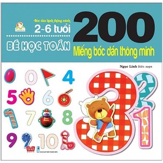 Sách - 200 miếng bóc dán thông minh - bé học toán