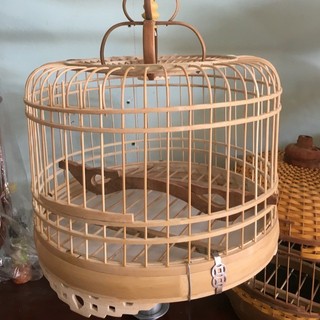 Lồng ráp sẵn nuôi chim cu gáy - lồng chim cu gáy - lồng chim cu gáy nan tre ráp sẵn kèm phụ kiện