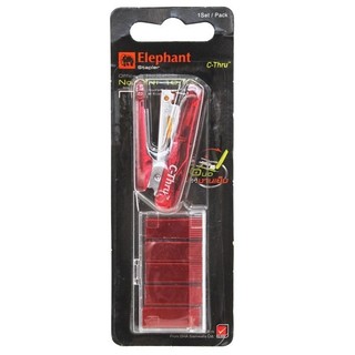 Bộ bấm kim & kim bấm số 10 elephant no.10/y2 - màu đỏ