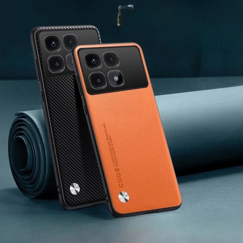 Ốp Điện Thoại Da PU Trơn Cho Xiaomi Redmi K70 Siêu Mờ Silicon Bảo Vệ Camera Vỏ Chống Sốc Ốp Lưng Cho