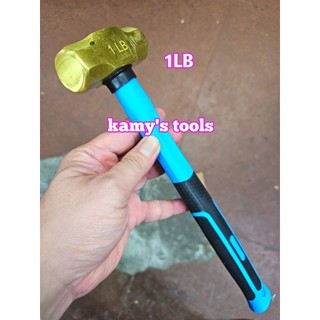 Búa đồng thau đầu lục giác 0.5kg 500g 1LB cán nhựa dài 310mm kamytools BHCP-01