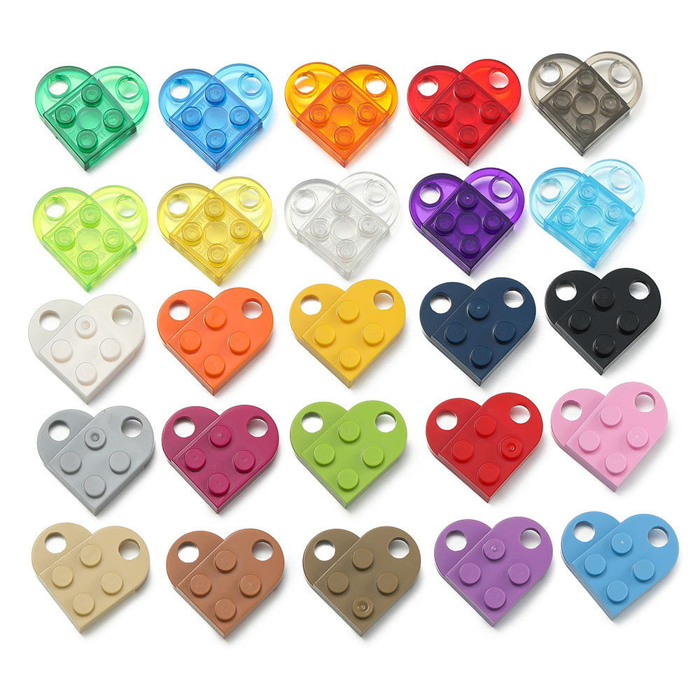 St. kunkka 4 Bộ Mặt Dây Chuyền Trái Tim Acrylic Nhiều Màu Sắc Khối Xây Dựng Trái Tim Khâu Mặt Dây Chuyền Cho DIY Vòng Cổ Móc Khóa Mặt Dây Chuyền Làm