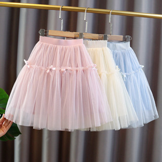  Chân váy voan lưới bé gái váy tutu trẻ em mùa hè váy ngắn 