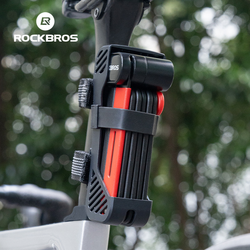Rockbros Xe Đạp Gấp Khóa Mở Rộng Chống Thấm Nước Chống Mài Mòn Khóa Xe Máy Di Động Chống Trộm MTB Xe