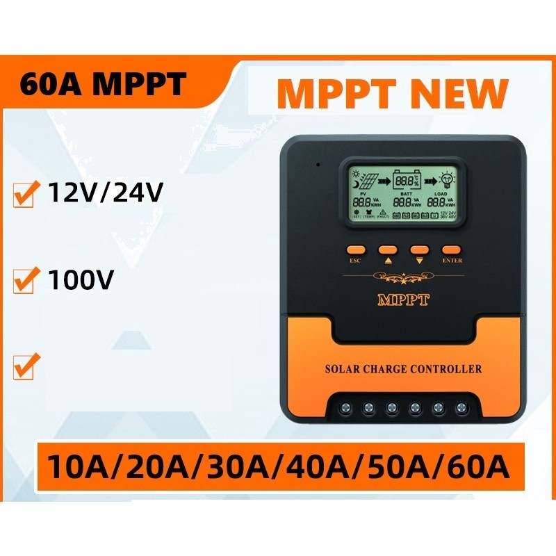 MPPT 60A Điều Khiển Sạc Năng Lượng Mặt Trời 100V Plus Phiên Bản 12V 24V 60A MPPT