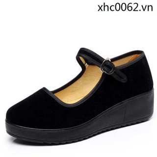  · Mán n ng t i ch · Đế đế dày đế đế đế đế đế đế đế đế đế giày công sở nữ cũ Bắc Kinh Giày vải nữ Giày nữ Giày vải phục vụ khách sạn màu đen Giày khiêu vũ 