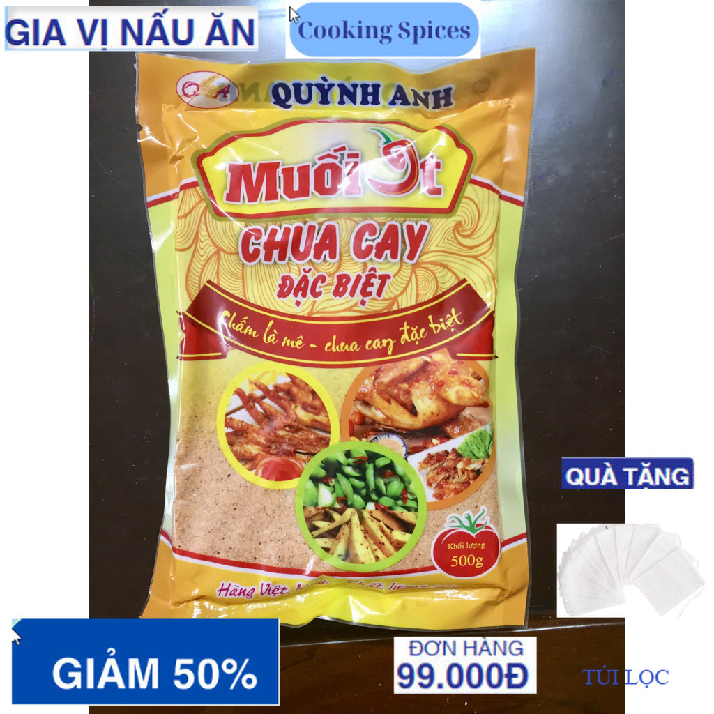 500gr Muối gia vị chấm chua cay