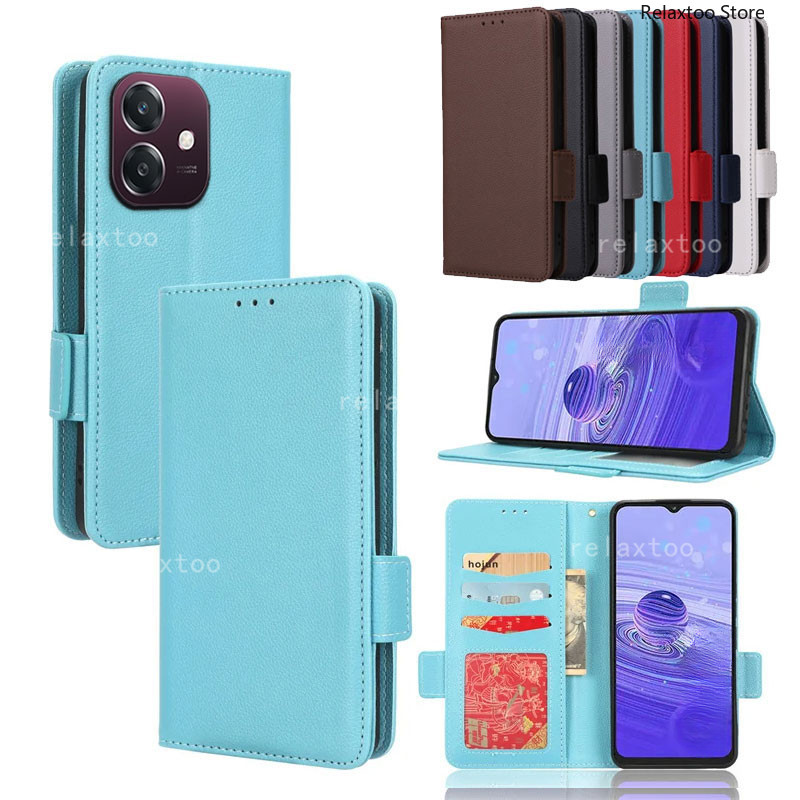 Ốp Da Lật OPPO A3X 5G Cho OPPO A3X A3 X OPPOA3x 4G 5G 2024 Giá Đỡ Ví Từ Tính Vỏ Điện Thoại Chống Sốc