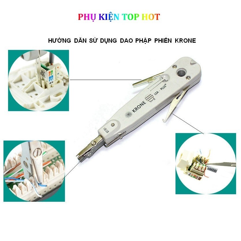 Tool phiến nhấn mạng Krone LSA-Plus, dụng cụ nhấn dây mạng nhân mạng