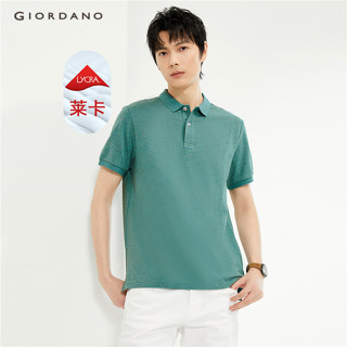 GIORDANO Nam Áo Sơ Mi Polo Lycra Co Giãn Áo Sơ Mi Polo Ngắn Tay Mùa Hè Màu Đơn Giản Thời Trang Áo Sơ Mi Polo 01013382