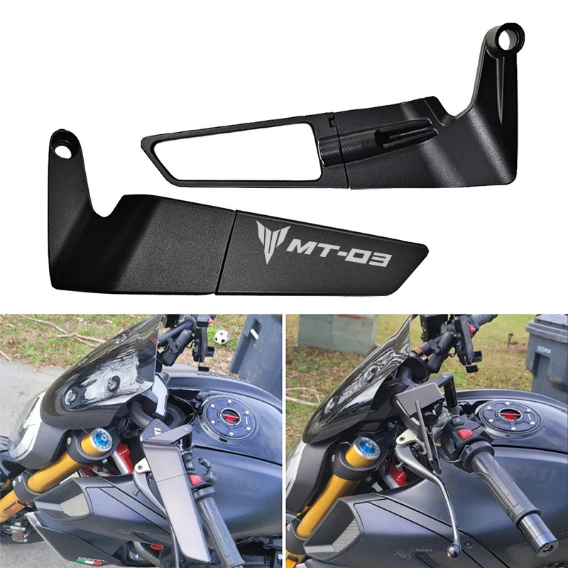 Xe Máy Gấp Gương Chiếu Hậu Gương Bên Espejo Moto Cho YAMAHA MT03 MT-03 MT 03 MT-07 MT-09 2005-2017 2